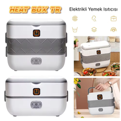 HeatBox TR 2 Katmanlı Elektrikli Yemek Isıtıcı | Taşınabilir Sıcak Yemek Kabı